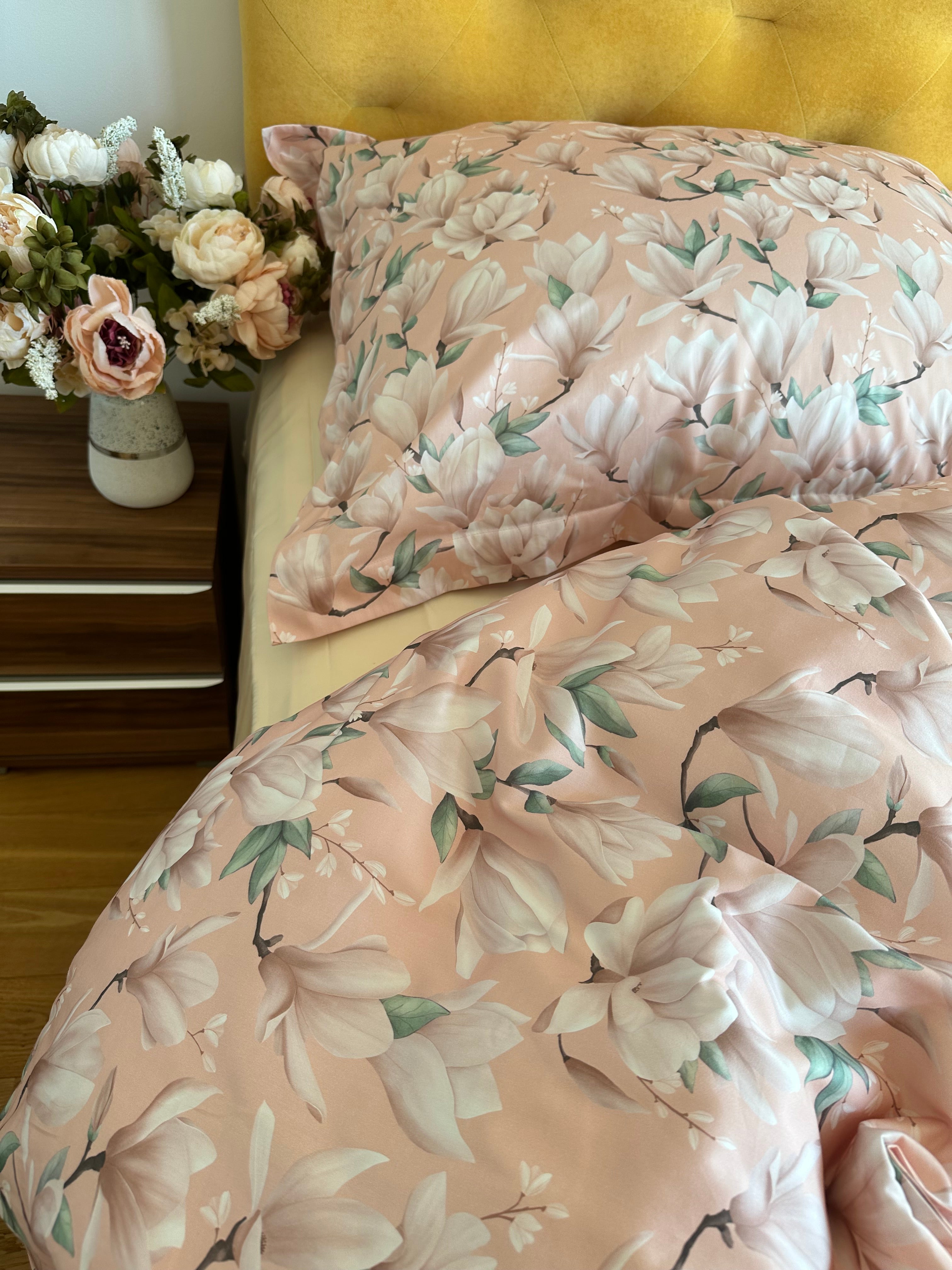 <transcy>Satin bedding set Clay Peony 100% mercerized cotton satin 300 TC easy iron</transcy>