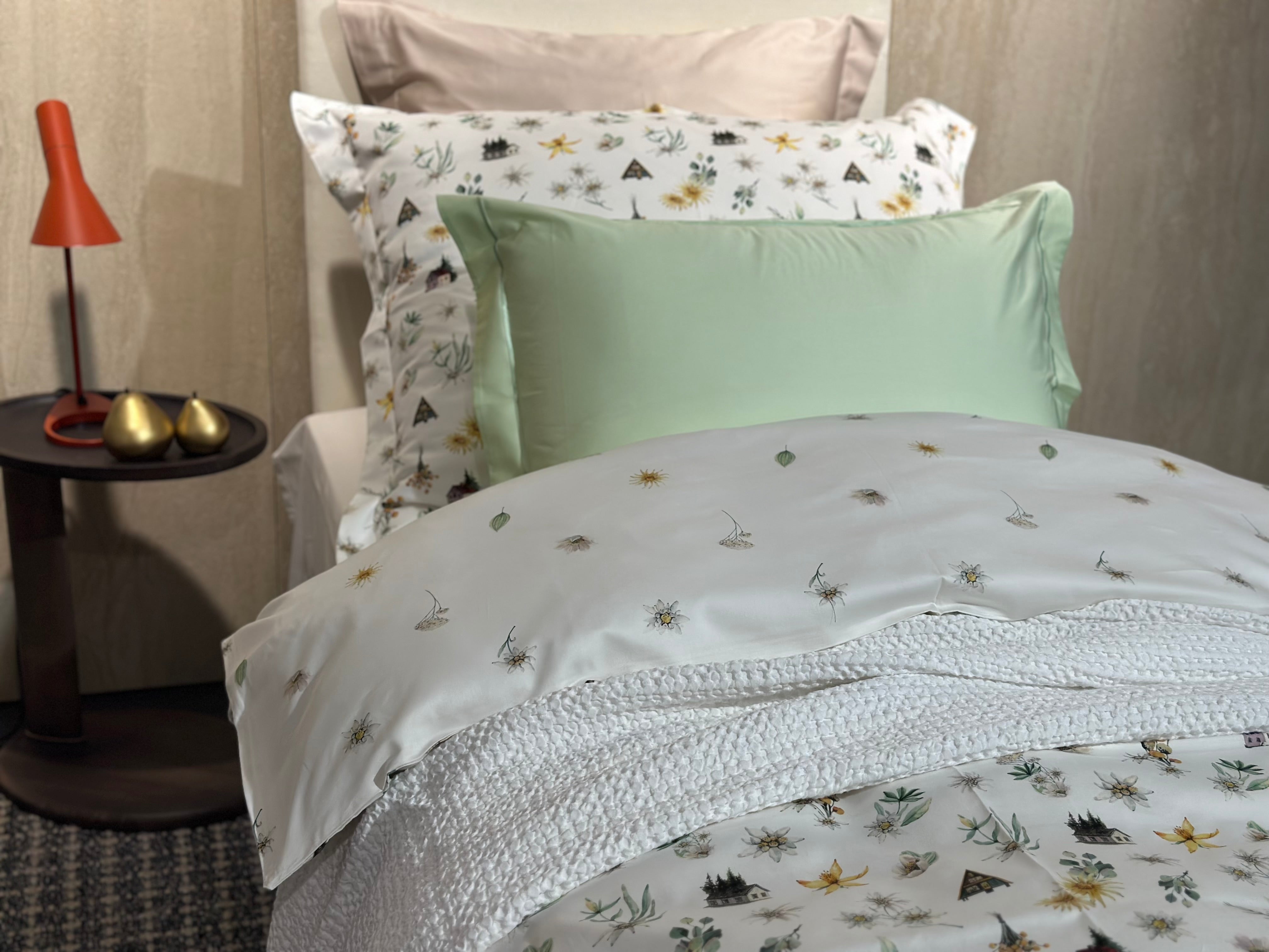NEU! Bettwäsche Set Edelweiß 100% Baumwollsatin 300 TC pflegeleicht