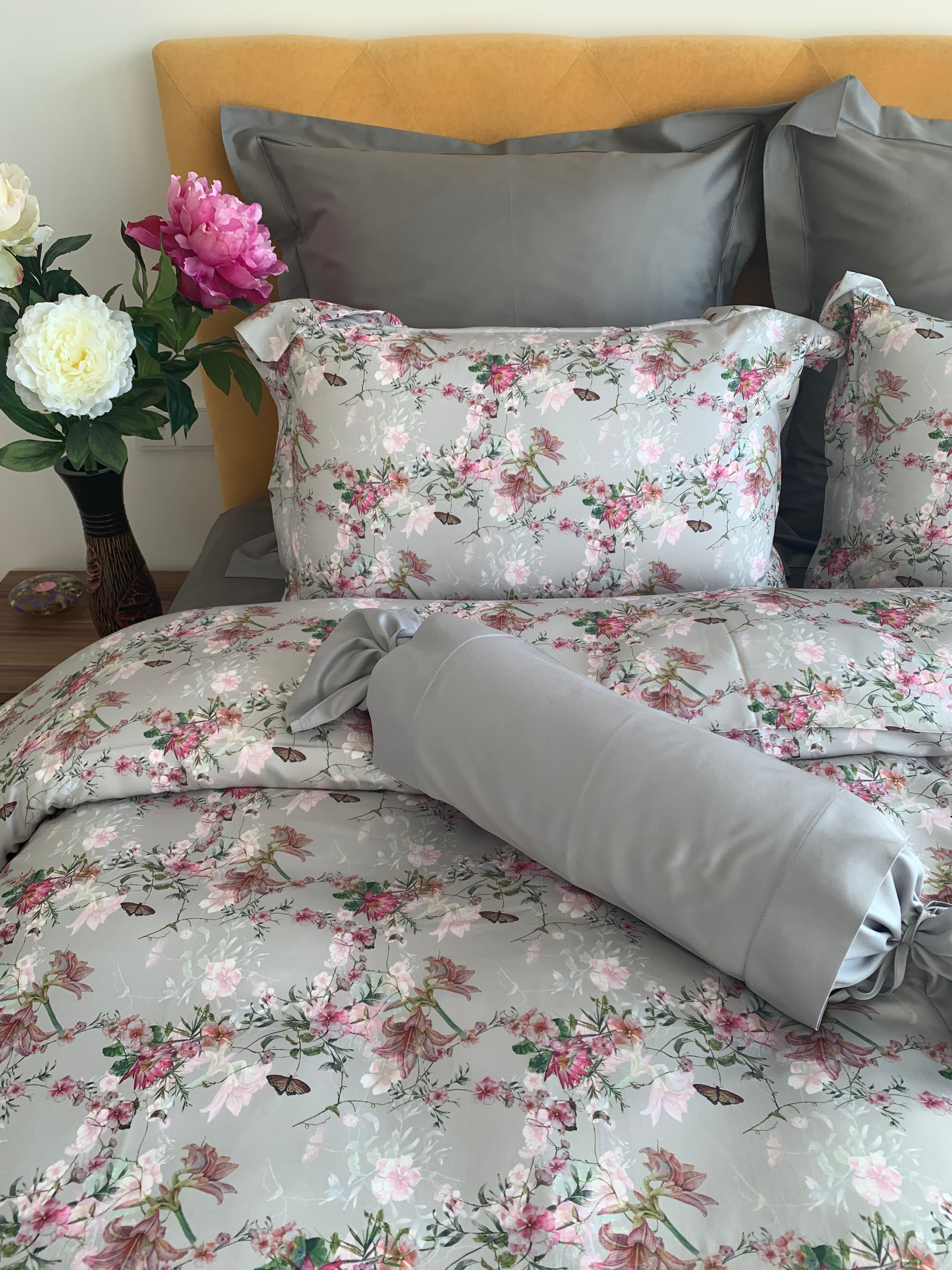 Bettwäsche Set Monet Silver 100% Lyocell Satin 250 TC