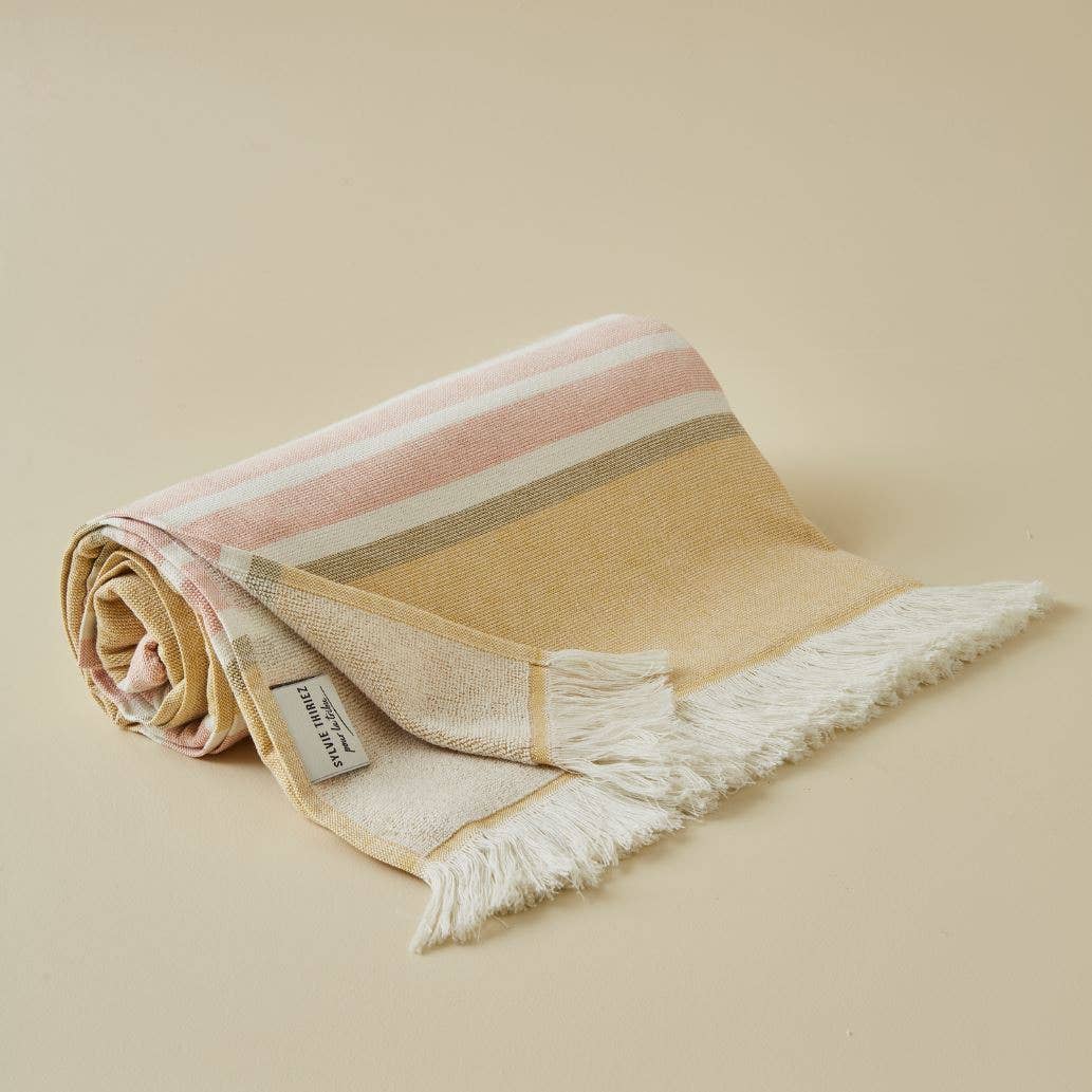 Gelb gestreifte Fouta