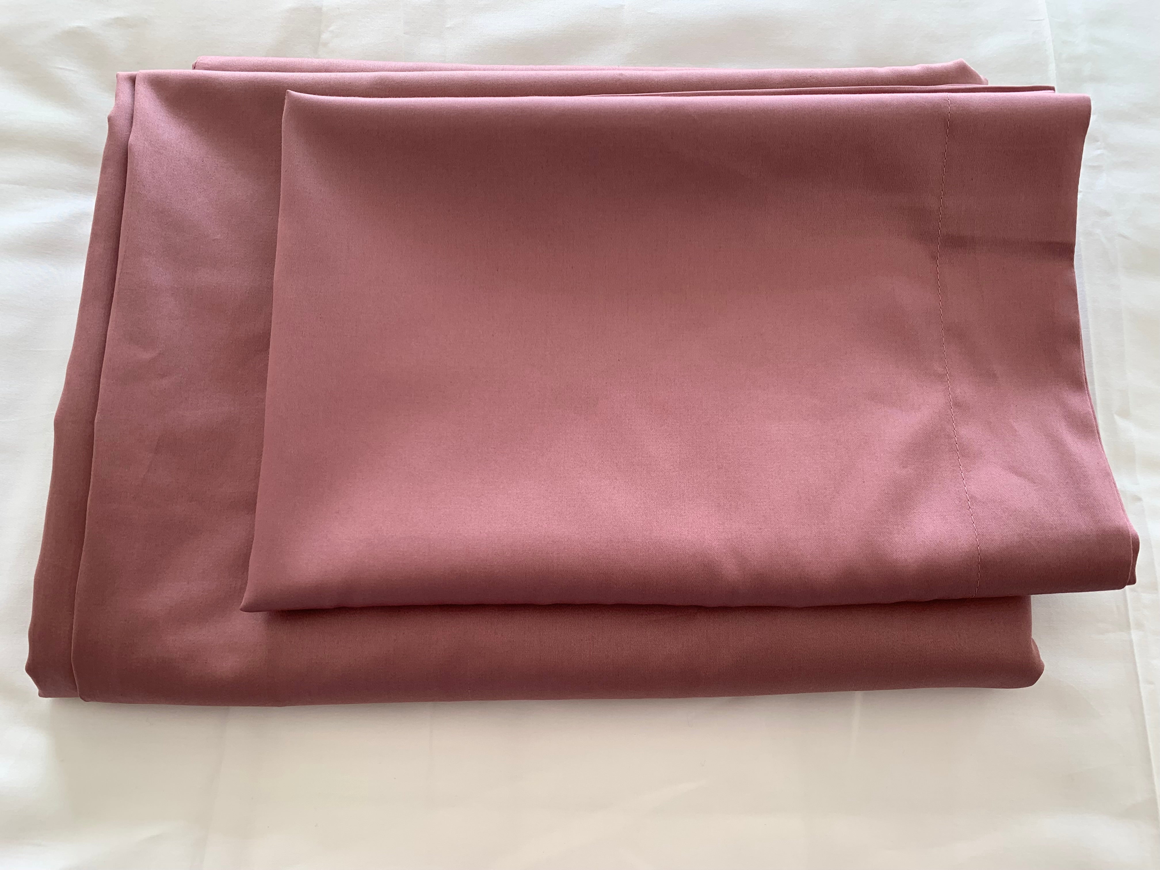 Bettwäsche Set Clay Uni 100% mercerisierte Baumwolle Satin 300 TC bügelleicht