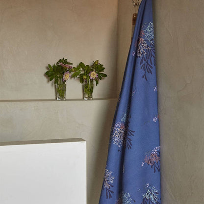 Fouta Océan – Blaue Baumwoll-Fouta mit Meeresmotiv