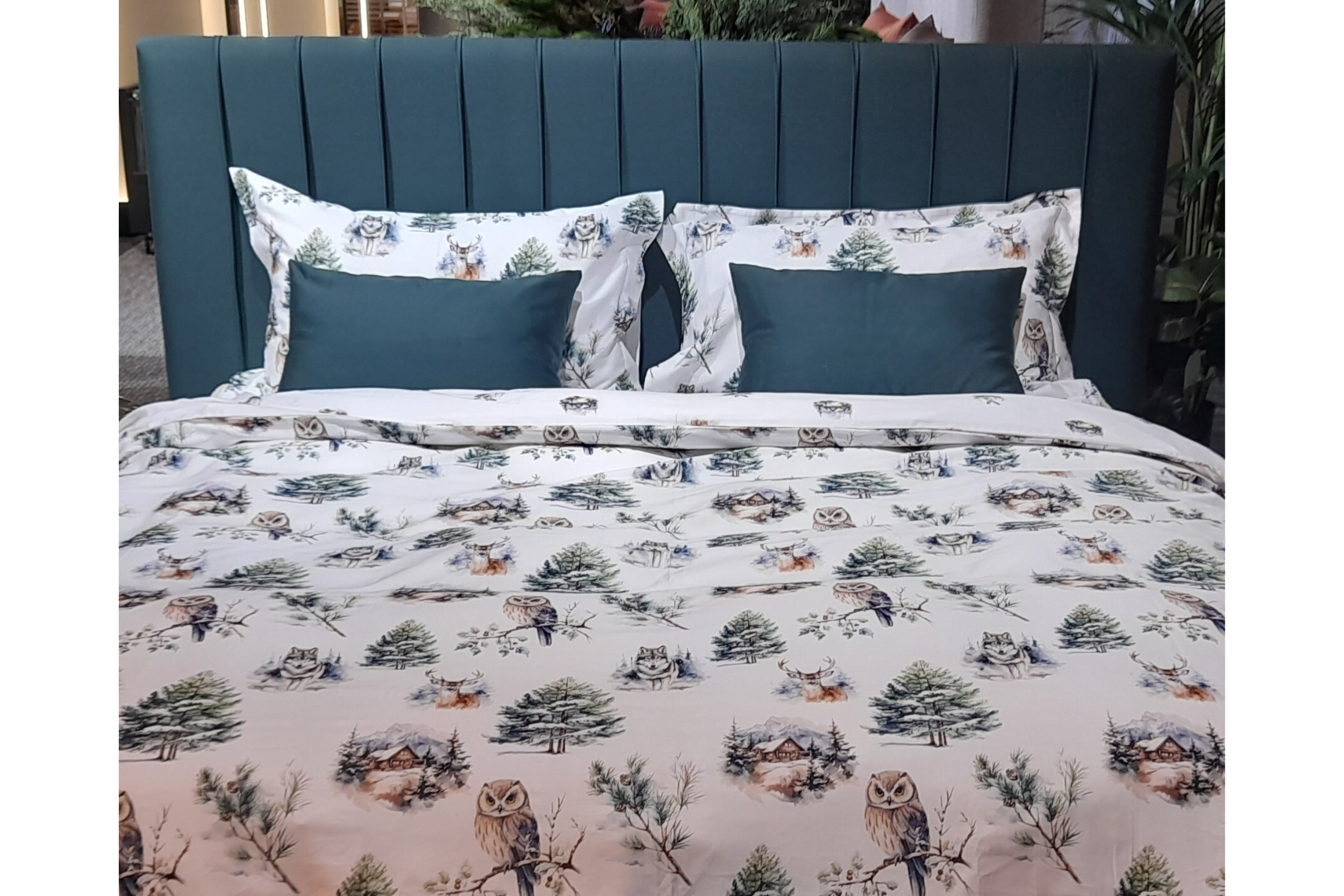Bettwäsche Set Chalet 100% mercerisierte Baumwolle Satin 300 TC bügelleicht