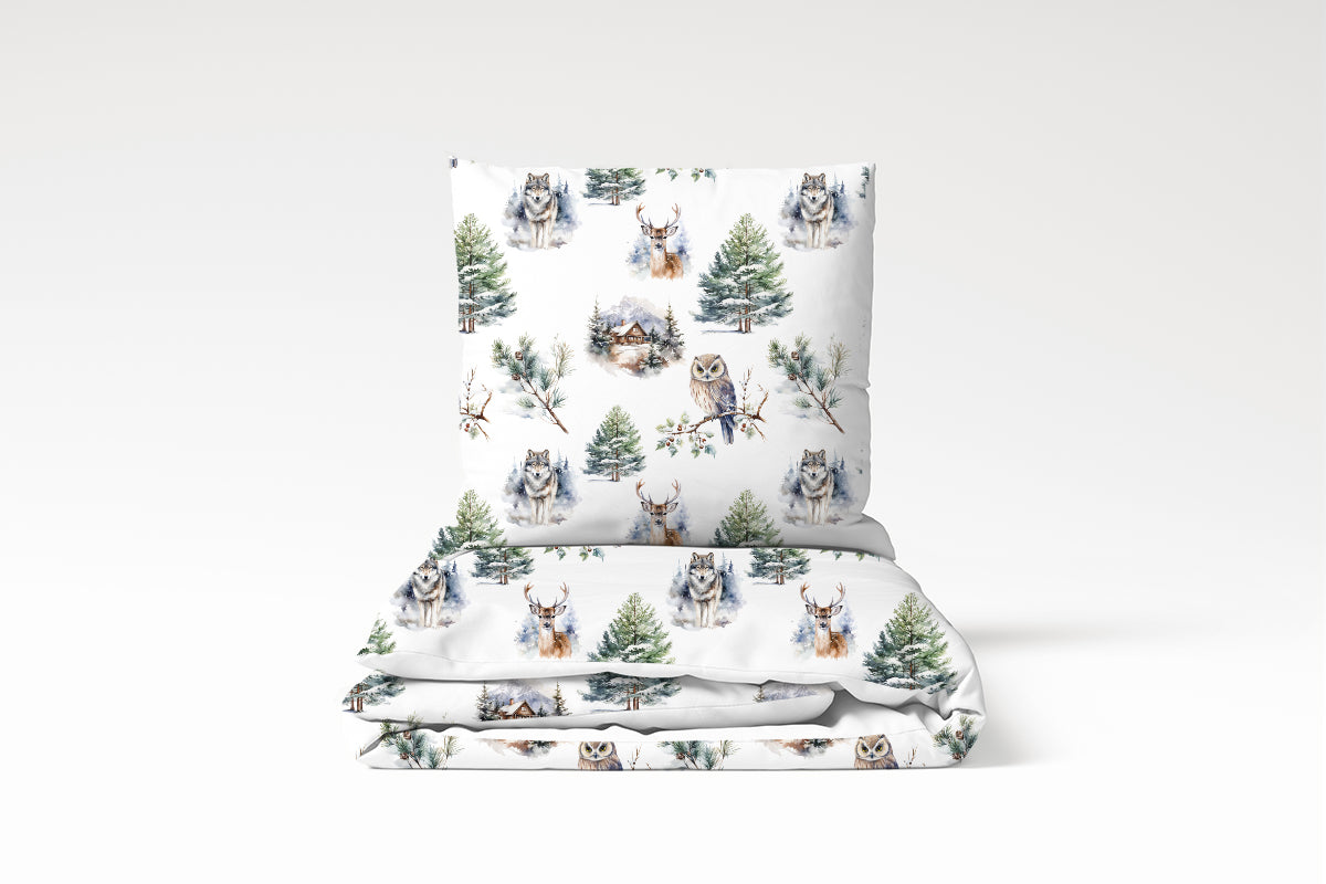 Bettwäsche Set Chalet 100% mercerisierte Baumwolle Satin 300 TC bügelleicht