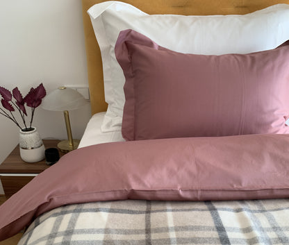 Kissenbezüge Set Uni Farbe 100% mercerisierte Baumwolle Satin 300 TC bügelleicht