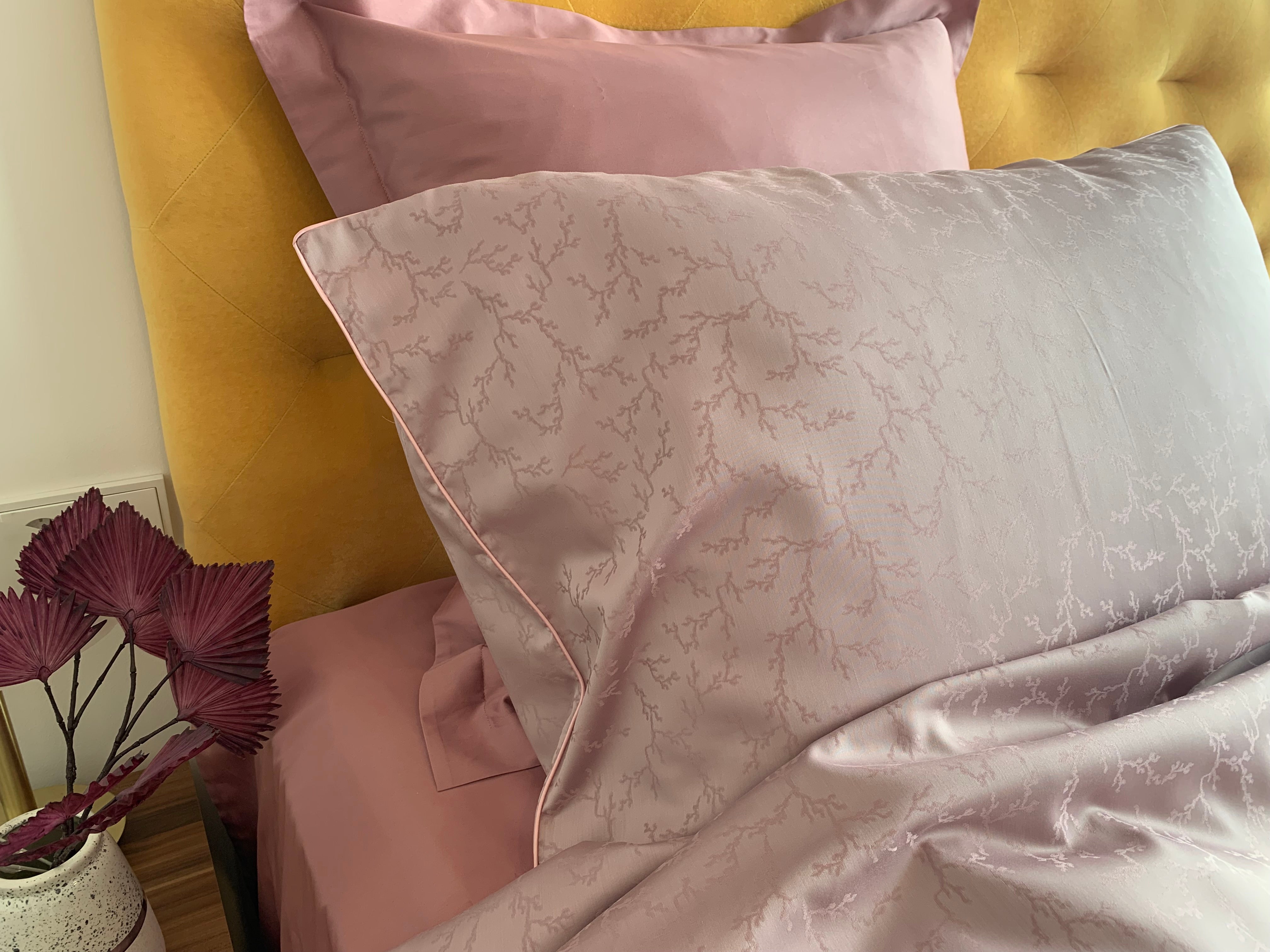 Damast go-green Bettwäsche Set Coconut Clay 50% Baumwolle 50% Lyocell bügelleicht