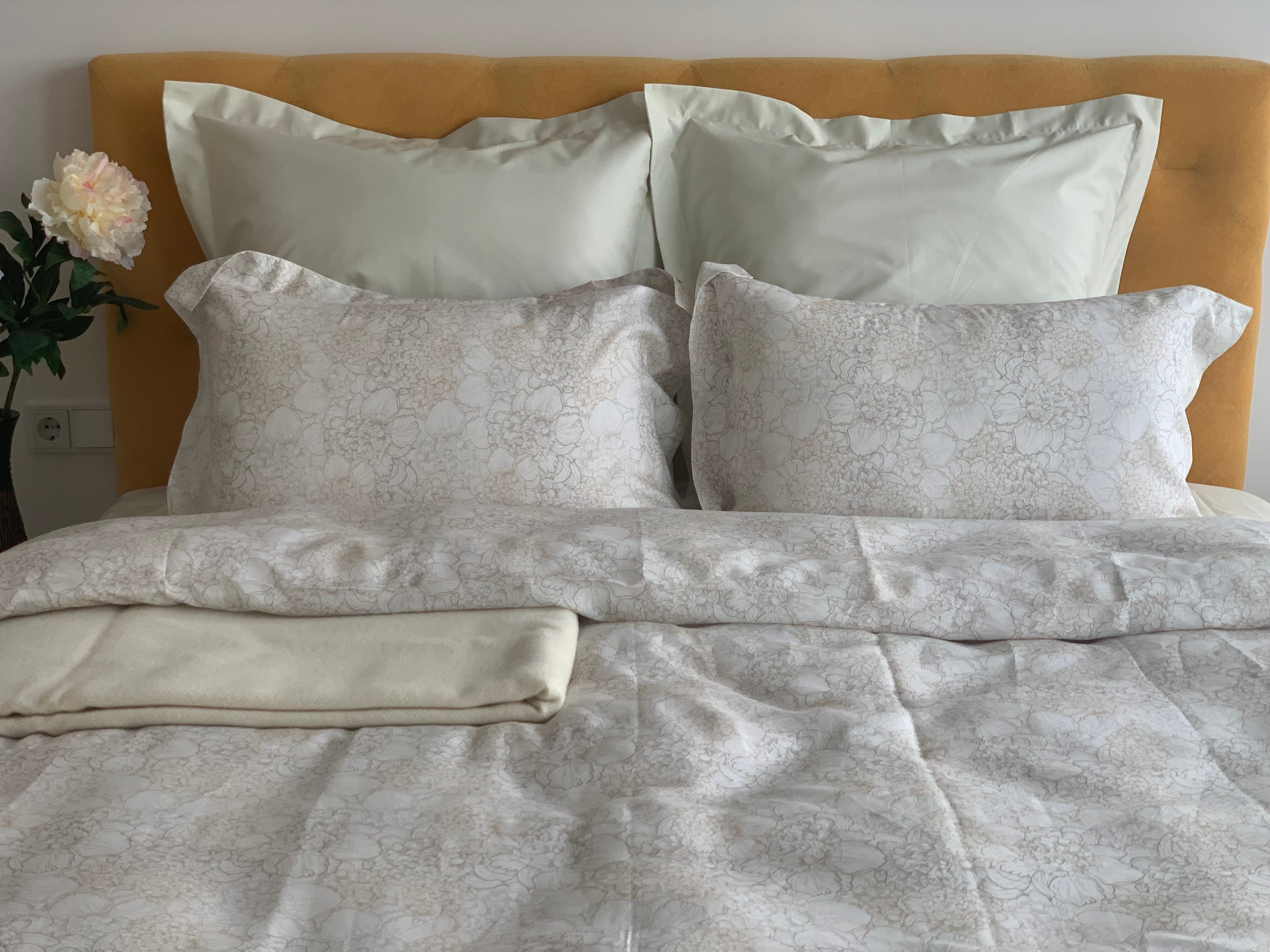 Meterware – 60 % Leinen, 40 % Lyocell, floral, pflegeleicht, bügelleicht