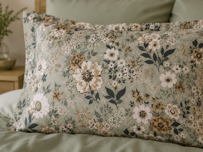 NEW! Bed linen set English Rose 100% mercerized cotton satin 300 TC easy-iron