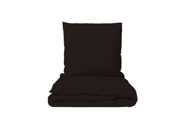 Bettwäsche Set Nero Uni 100% mercerisierte Baumwolle Satin 300 TC bügelleicht