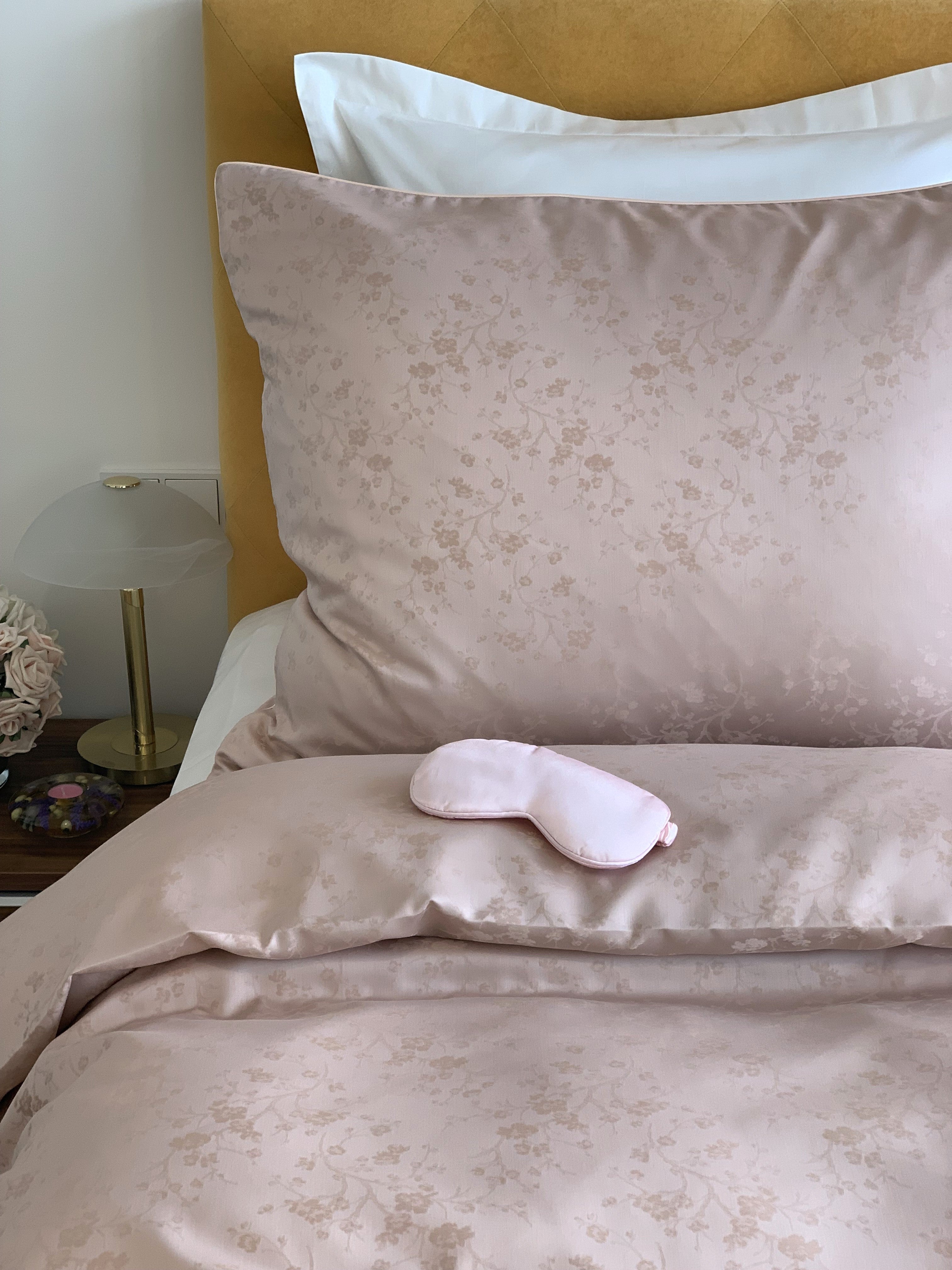 Damast go-green Bettwäsche Set Geisha Rosé 50% Baumwolle 50% Lyocell bügelleicht