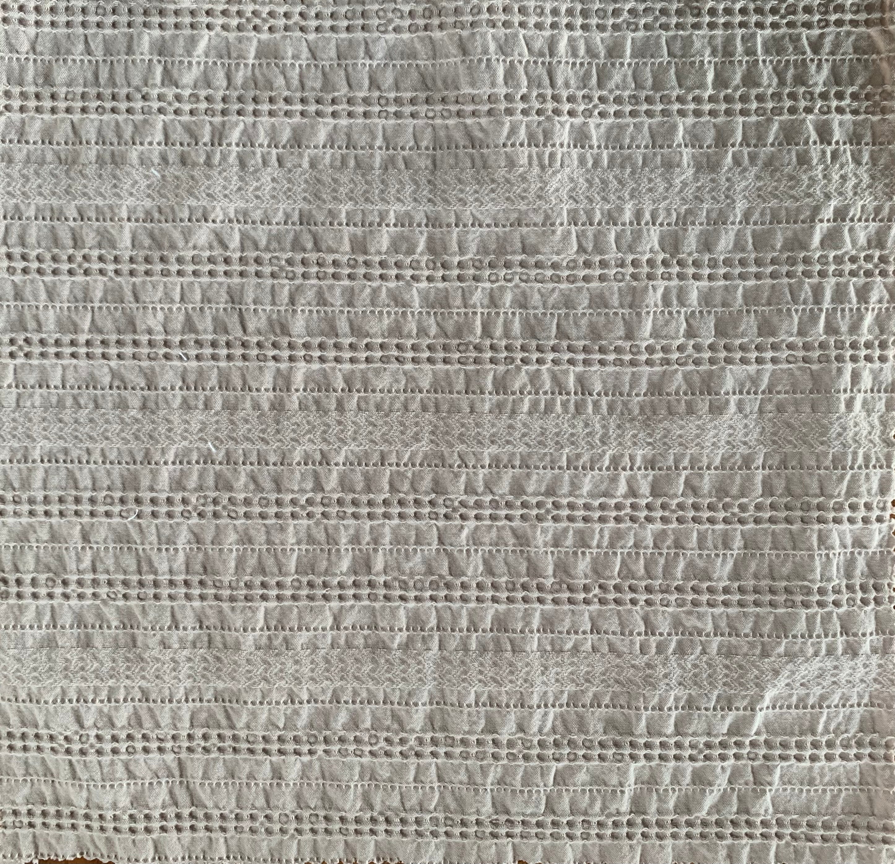 Seersucker bed linen taupe 100% cotton, non-iron