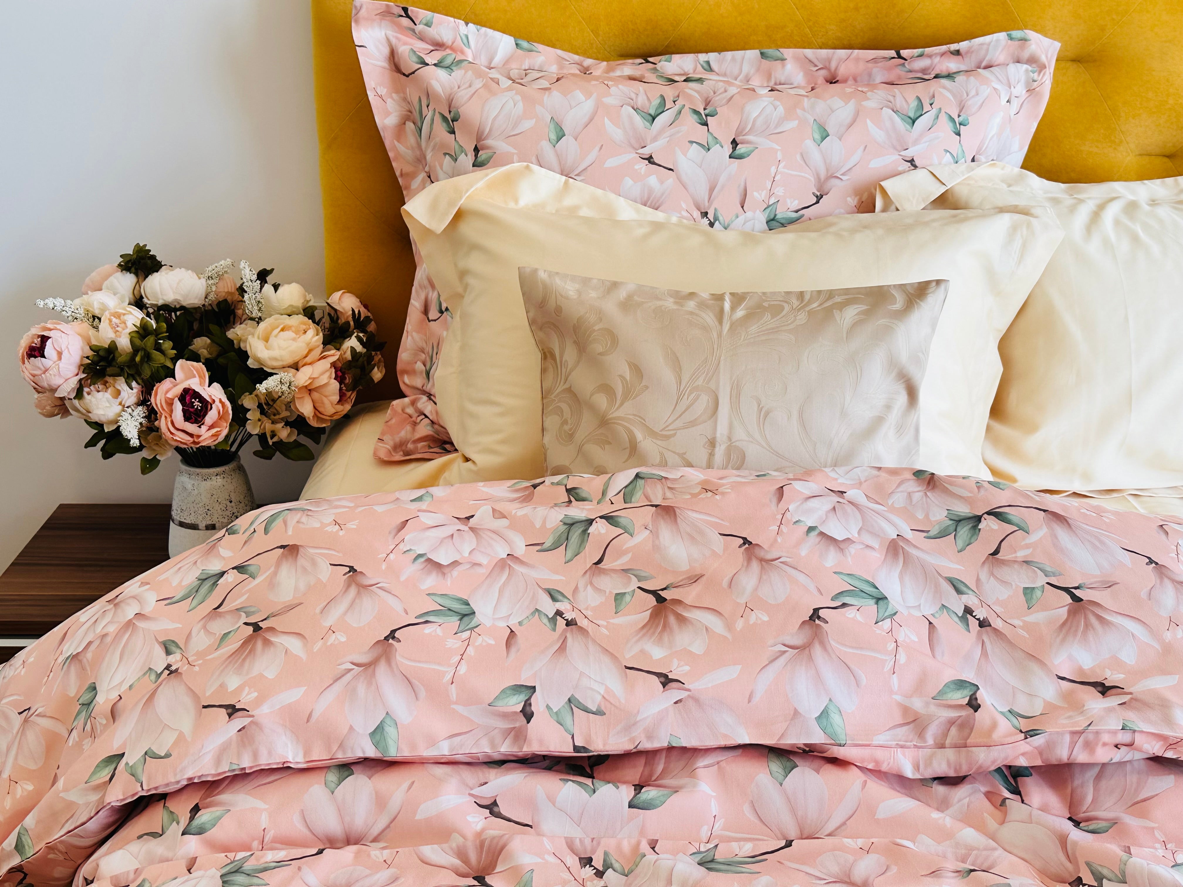 <transcy>Satin bedding set Clay Peony 100% mercerized cotton satin 300 TC easy iron</transcy>