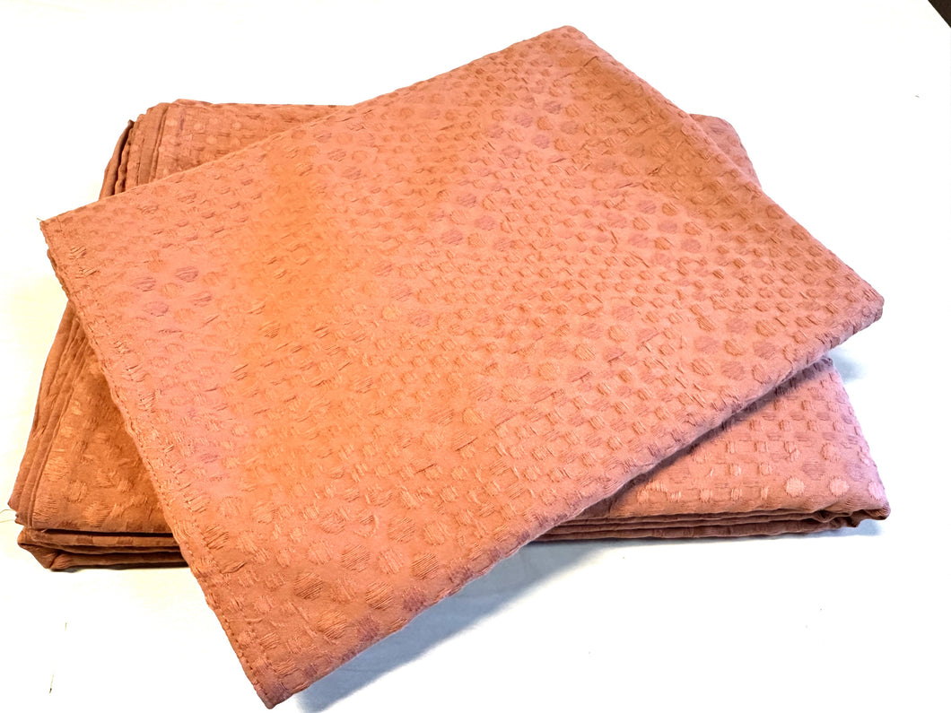 Seersucker Bettwäsche Terraccotta 100% Baumwolle, bügelfrei