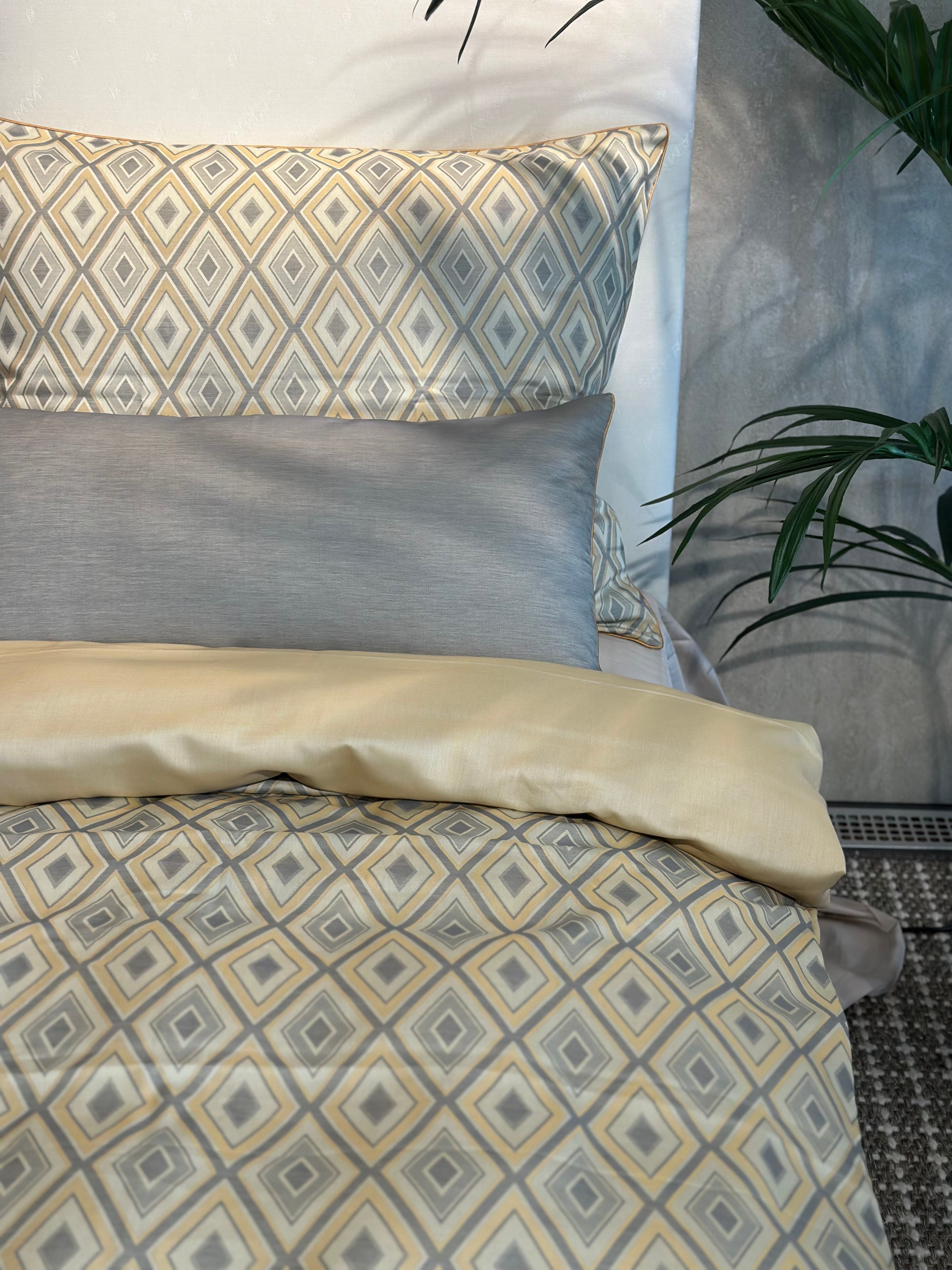 Damask bedding set Isabella cream 100% cotton 600 TC