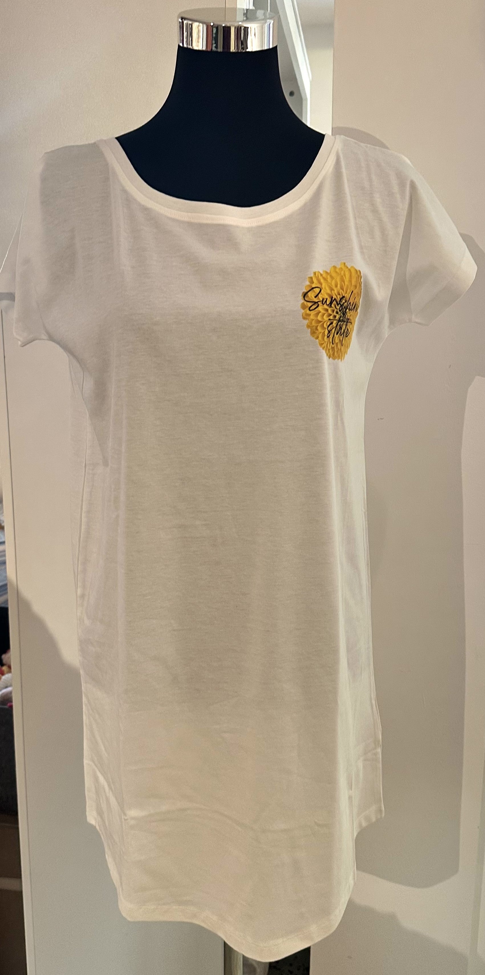 Damen T-Shirt-Kleid mit exklusivem Design, 100% Baumwolle