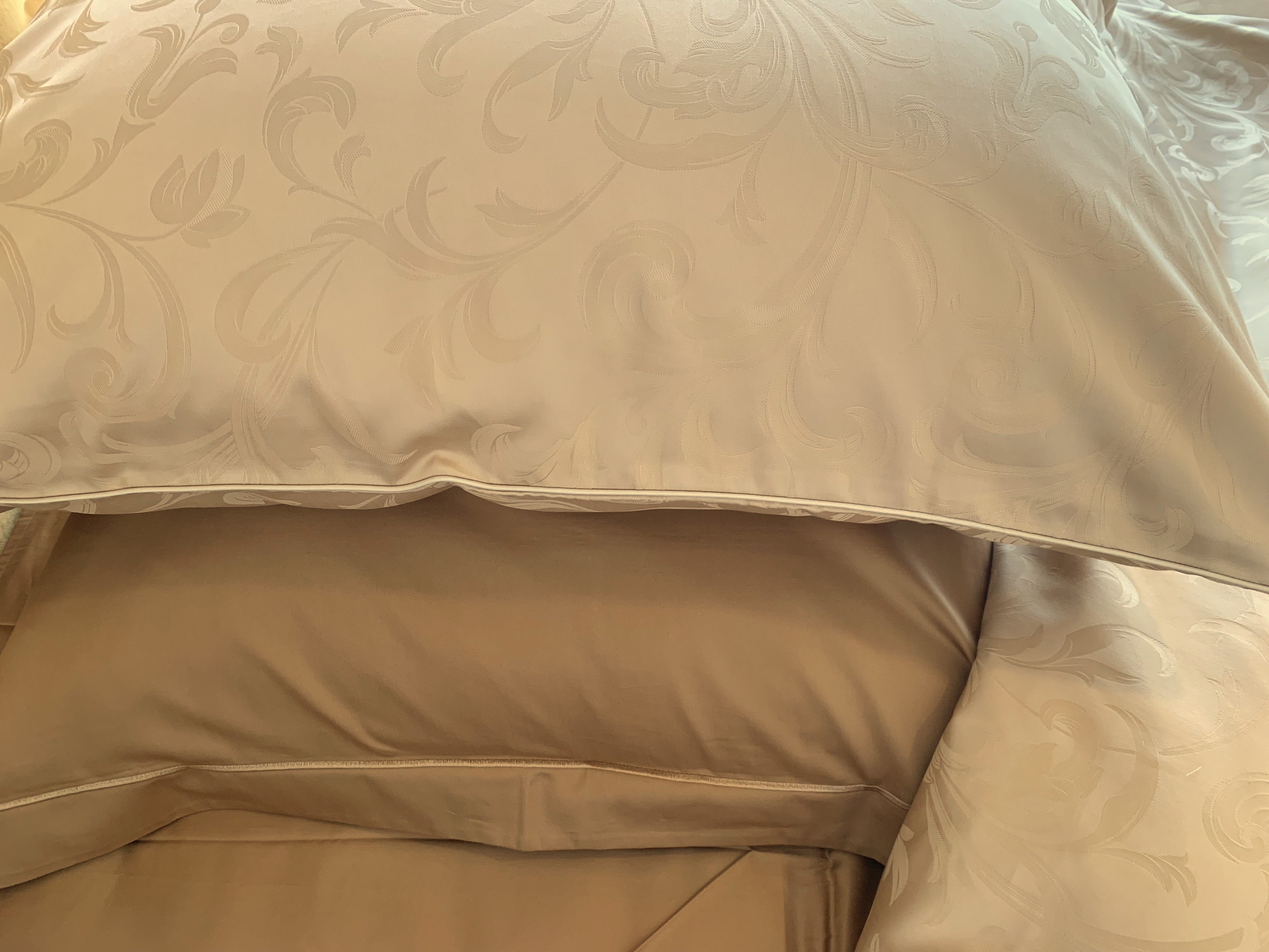 Damast Bettwäsche Set Isabella Gold 100% Baumwolle 600 TC
