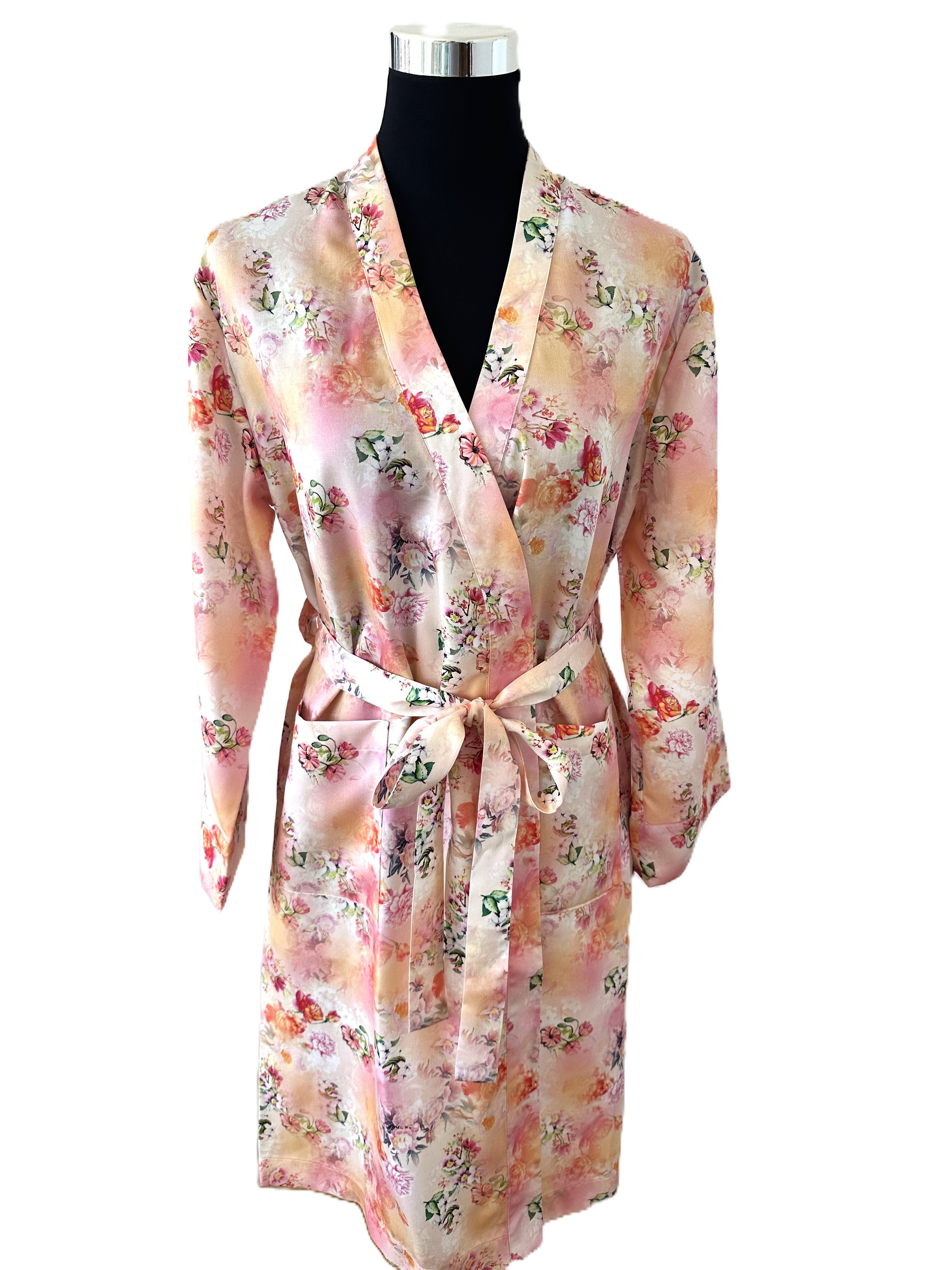 <transcy>Satin Kimono Crystal Peony 100% mercerized cotton satin 300 TC</transcy>