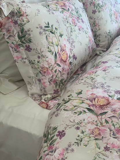 Bettwäsche Set Monet Green 100% Lyocell Satin 250 TC