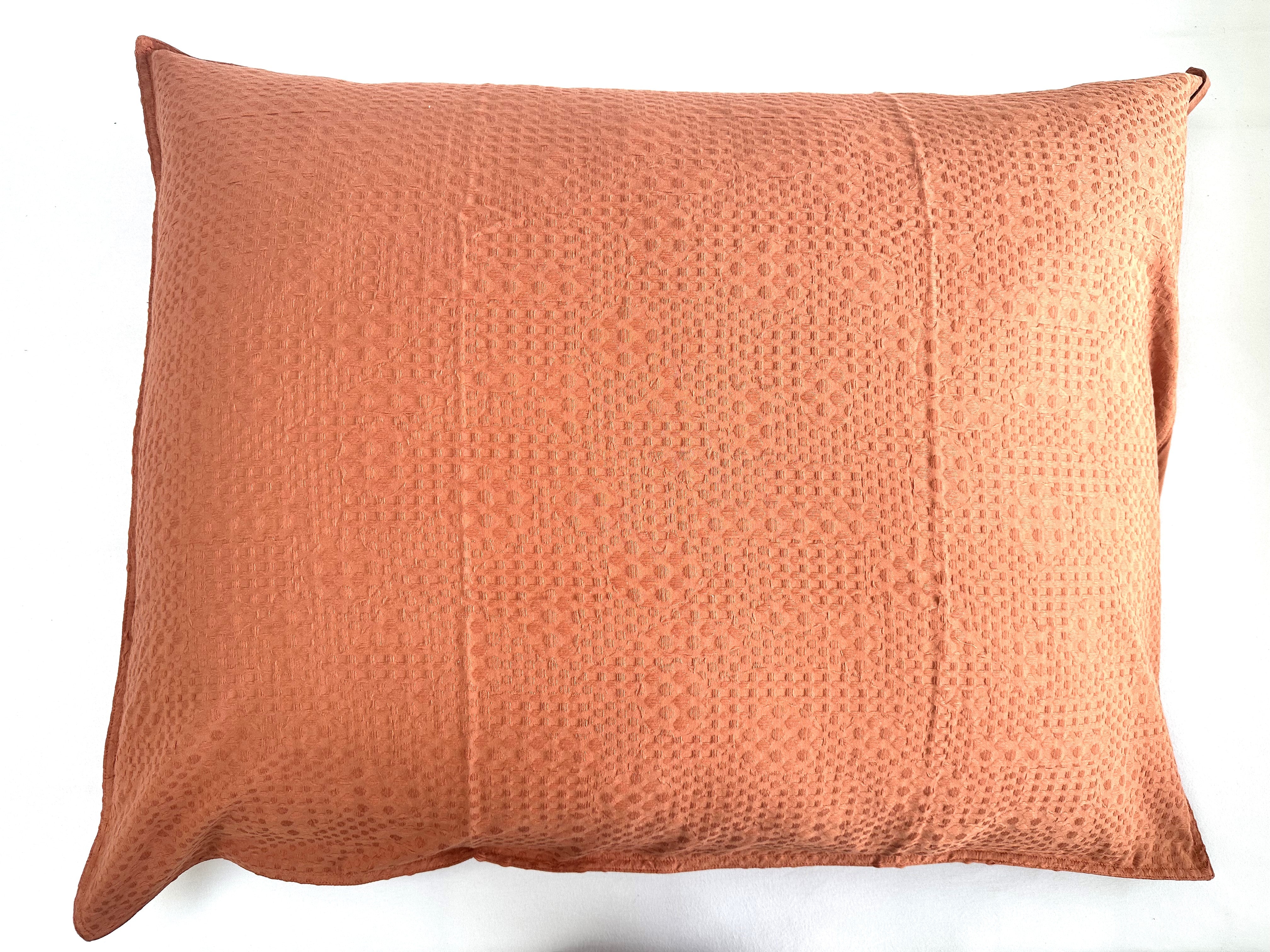 Seersucker bed linen Terracotta 100% cotton, non-iron