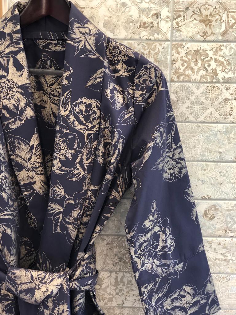 Satin Kimono 100% Baumwolle