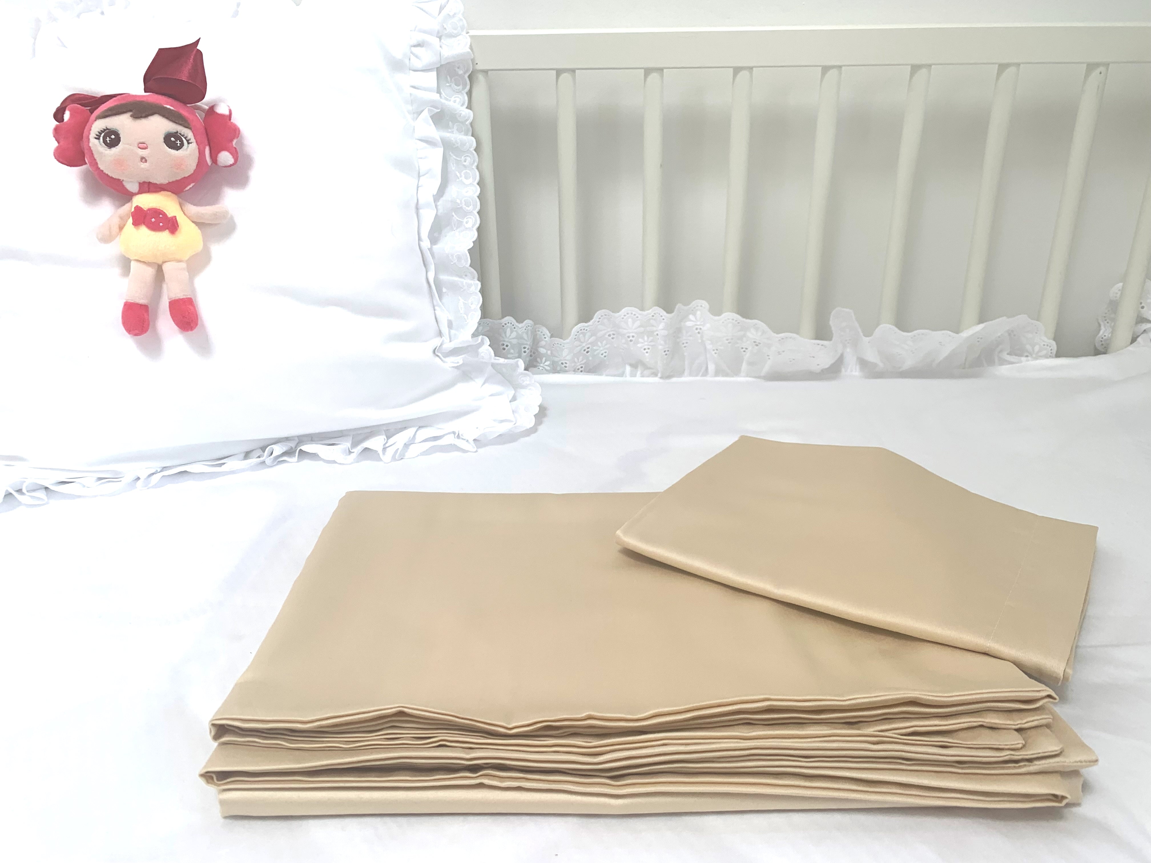 Children's bed linen set Uni color 100% cotton satin