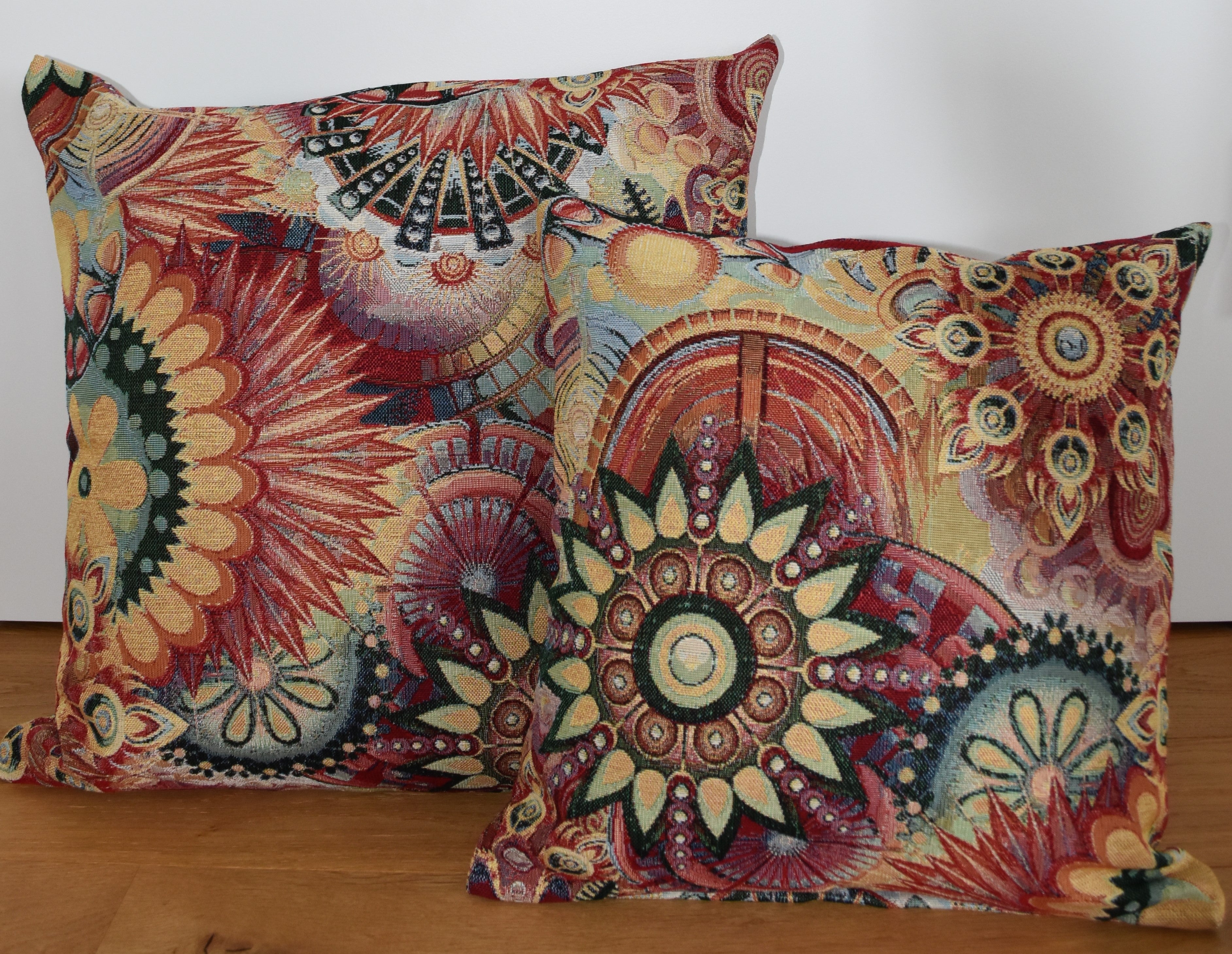 Zierkissen Mandala Gold mit Füllung und verstecktem Reißverschluss