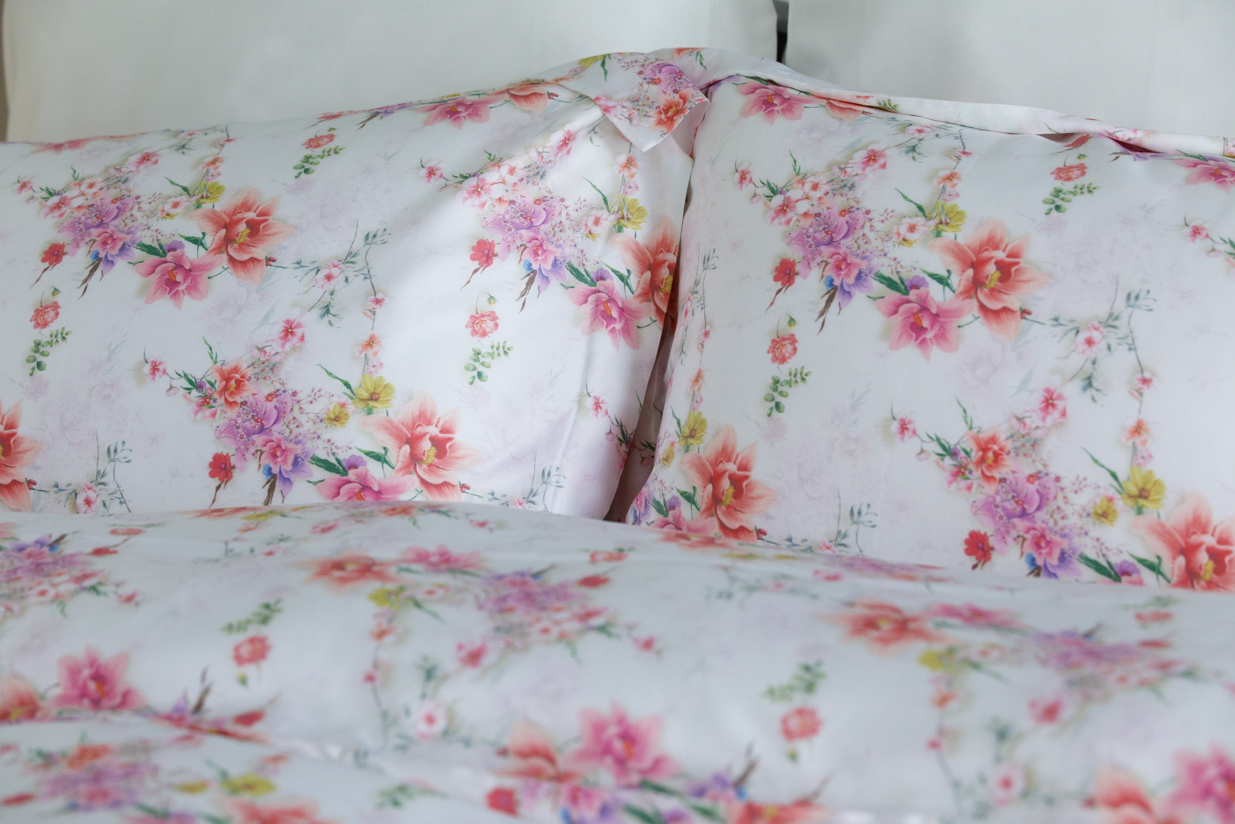 Kissenbezüge Set Monet White 100% Mikro Modal Satin 305 TC bügelleicht
