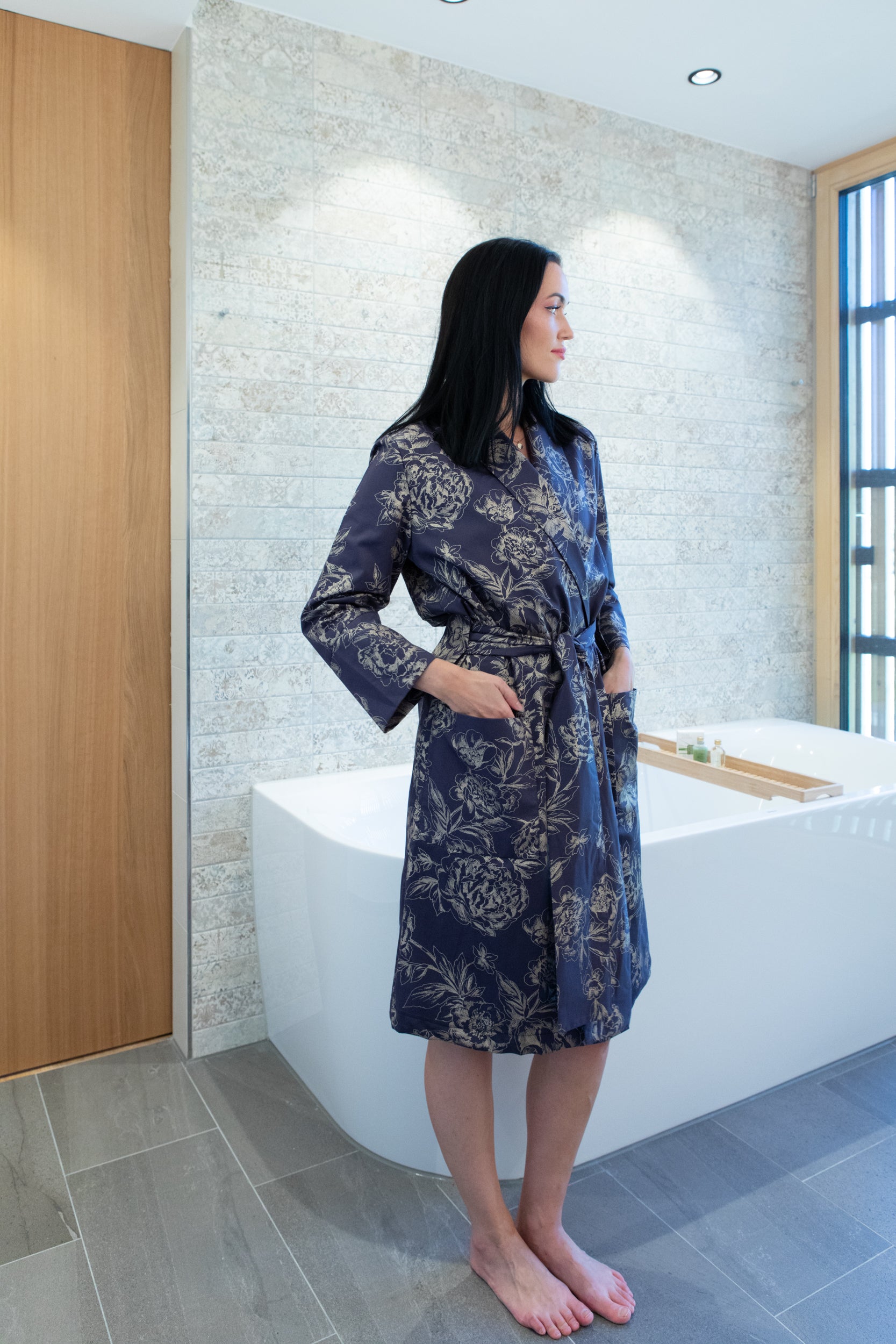 Satin Kimono 100% Baumwolle